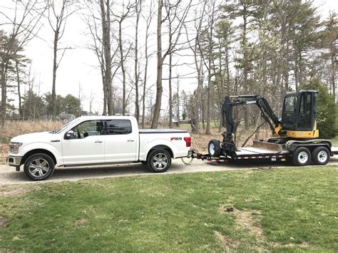 can a half ton truck pull a mini excavator|ford mini ex towing.